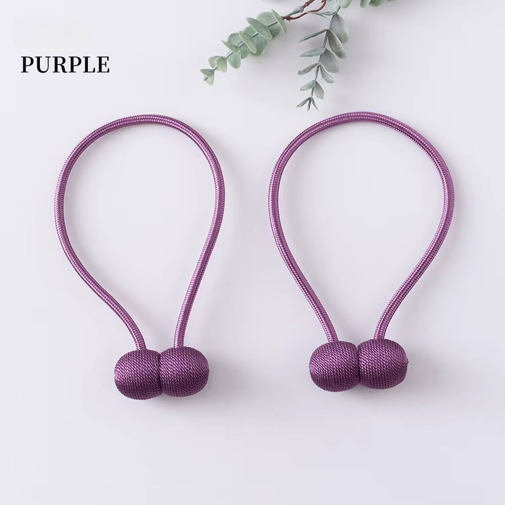 Elegant Magnetic Curtain Tiebacks – 2-Pack Decorative Polyester Buckle Clips for Effortless Style and Hold