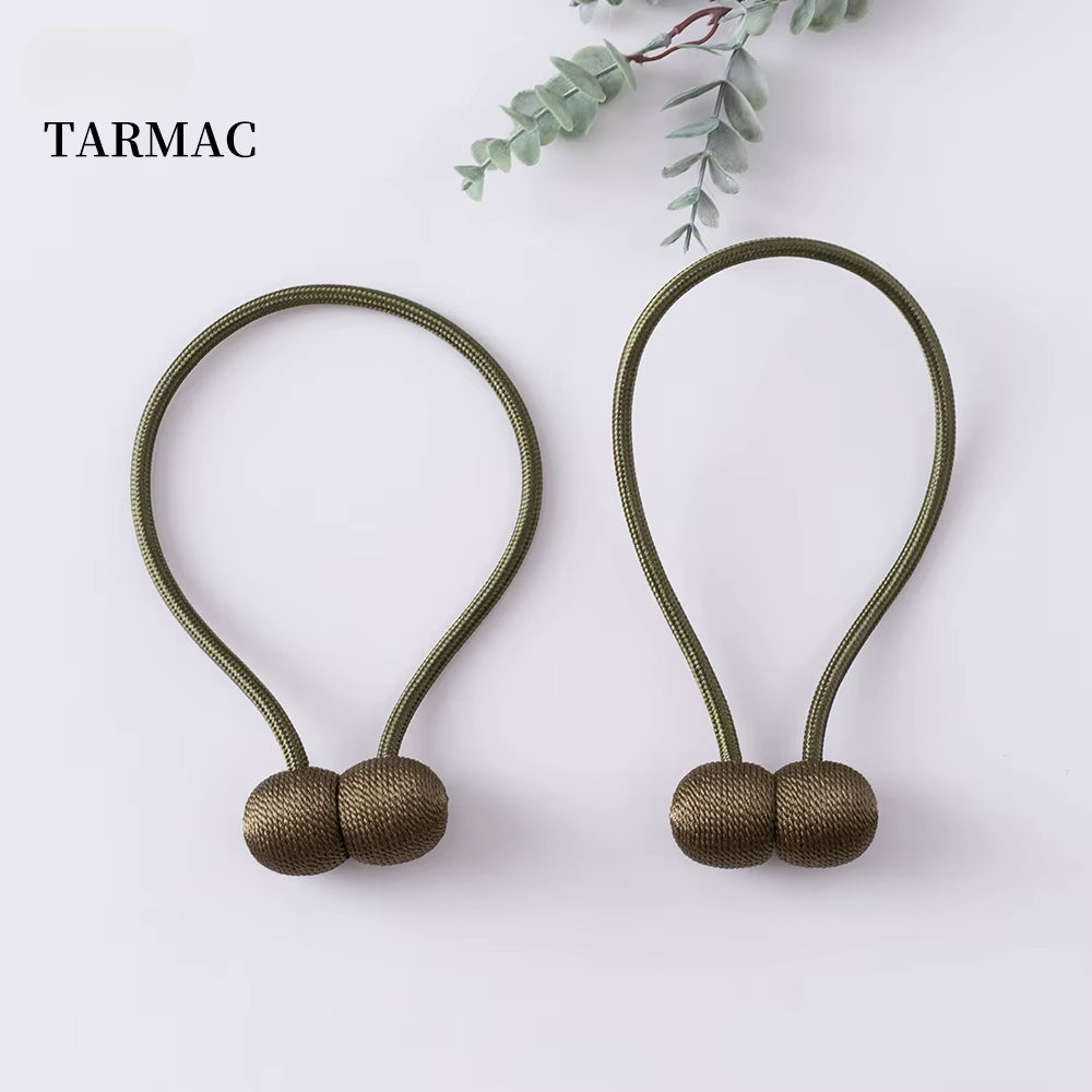 Elegant Magnetic Curtain Tiebacks – 2-Pack Decorative Polyester Buckle Clips for Effortless Style and Hold