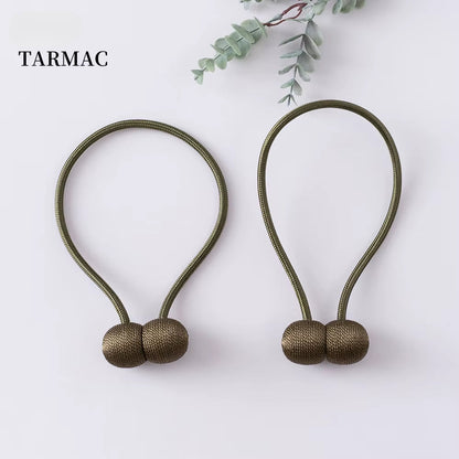Elegant Magnetic Curtain Tiebacks – 2-Pack Decorative Polyester Buckle Clips for Effortless Style and Hold
