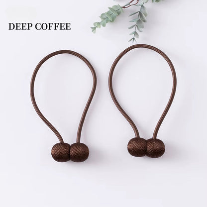 Elegant Magnetic Curtain Tiebacks – 2-Pack Decorative Polyester Buckle Clips for Effortless Style and Hold