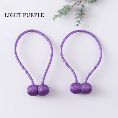 Elegant Magnetic Curtain Tiebacks – 2-Pack Decorative Polyester Buckle Clips for Effortless Style and Hold