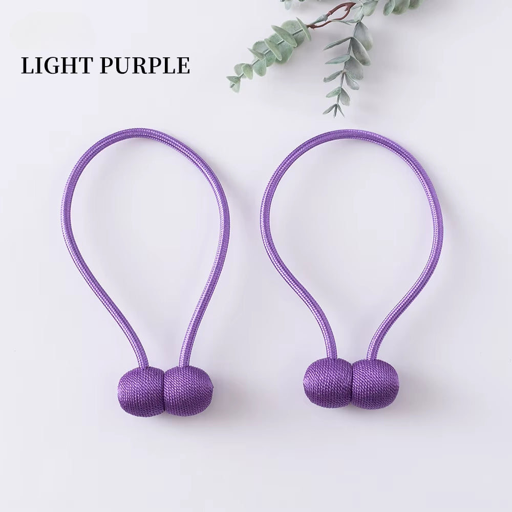 Elegant Magnetic Curtain Tiebacks – 2-Pack Decorative Polyester Buckle Clips for Effortless Style and Hold