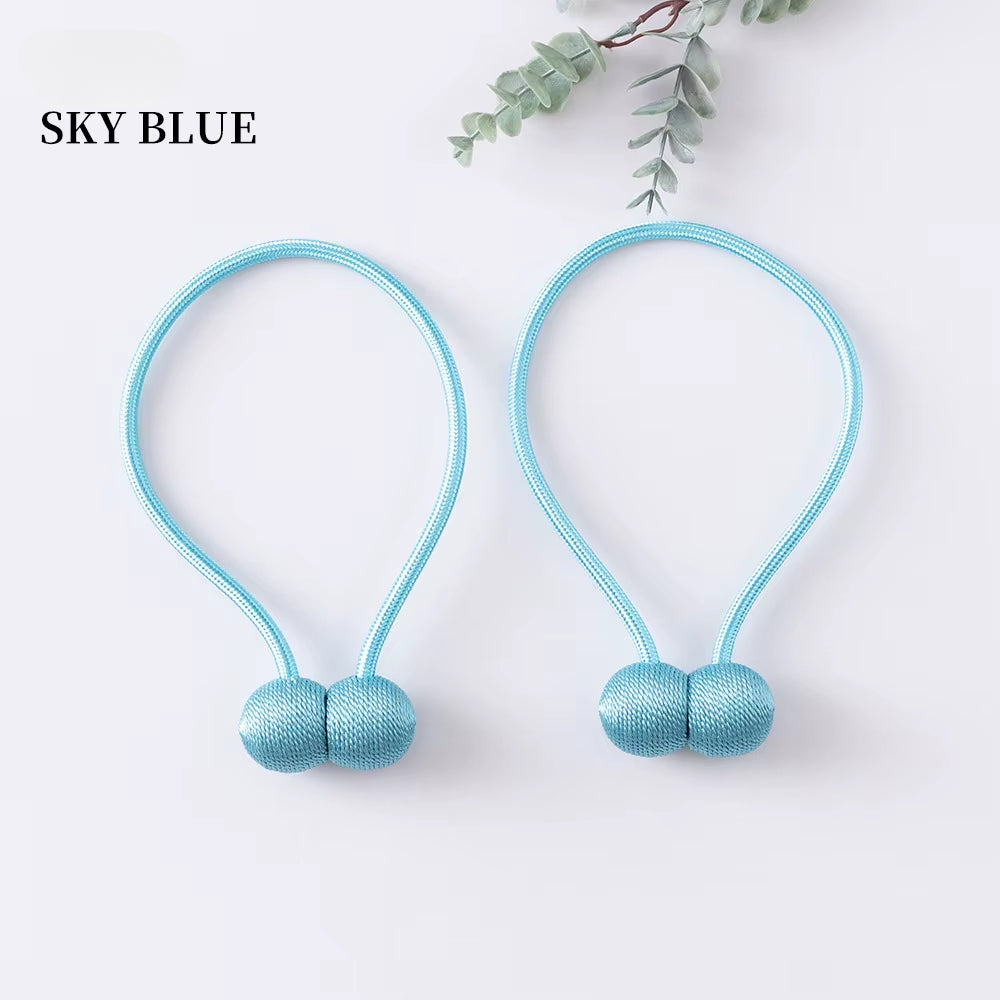 Elegant Magnetic Curtain Tiebacks – 2-Pack Decorative Polyester Buckle Clips for Effortless Style and Hold