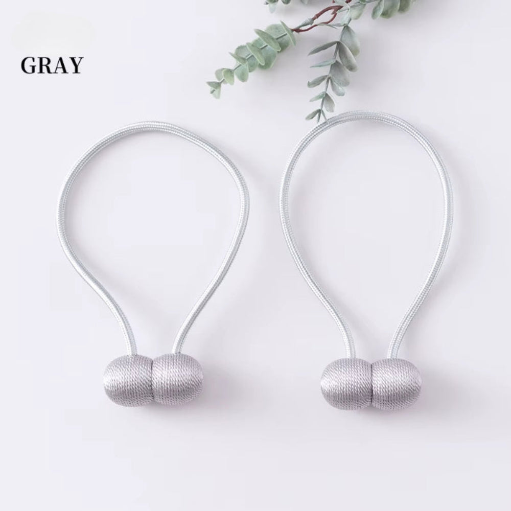 Elegant Magnetic Curtain Tiebacks – 2-Pack Decorative Polyester Buckle Clips for Effortless Style and Hold