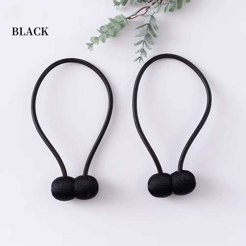 Elegant Magnetic Curtain Tiebacks – 2-Pack Decorative Polyester Buckle Clips for Effortless Style and Hold