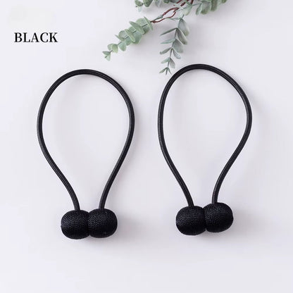 Elegant Magnetic Curtain Tiebacks – 2-Pack Decorative Polyester Buckle Clips for Effortless Style and Hold