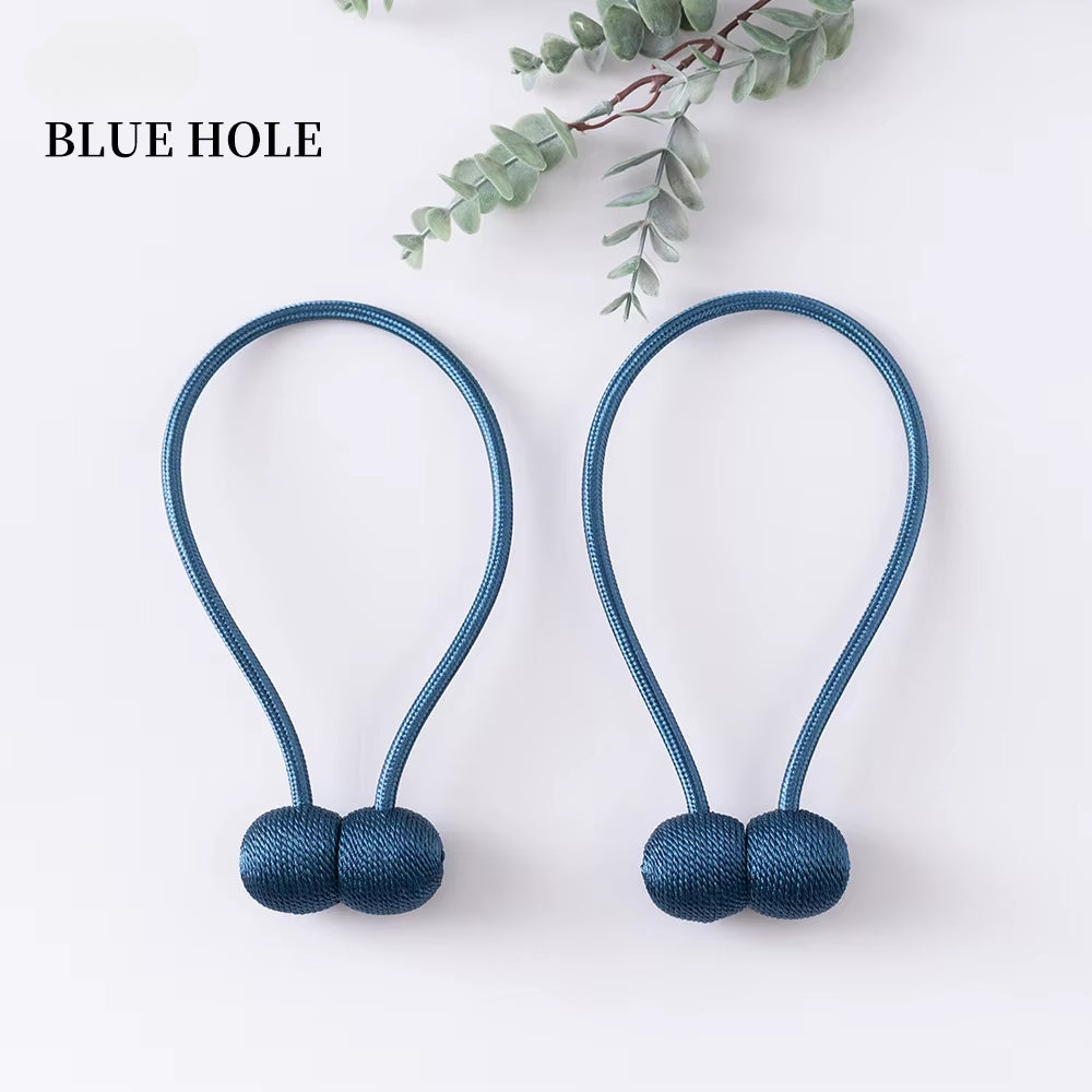 Elegant Magnetic Curtain Tiebacks – 2-Pack Decorative Polyester Buckle Clips for Effortless Style and Hold