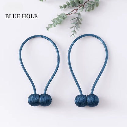 Elegant Magnetic Curtain Tiebacks – 2-Pack Decorative Polyester Buckle Clips for Effortless Style and Hold