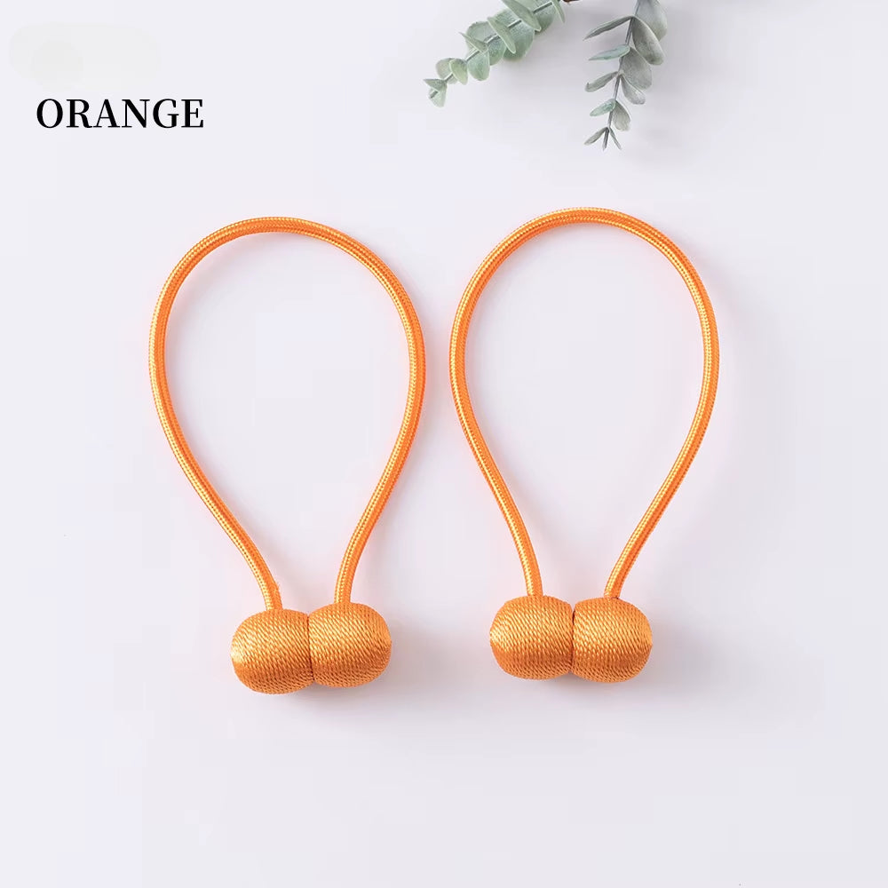 Elegant Magnetic Curtain Tiebacks – 2-Pack Decorative Polyester Buckle Clips for Effortless Style and Hold