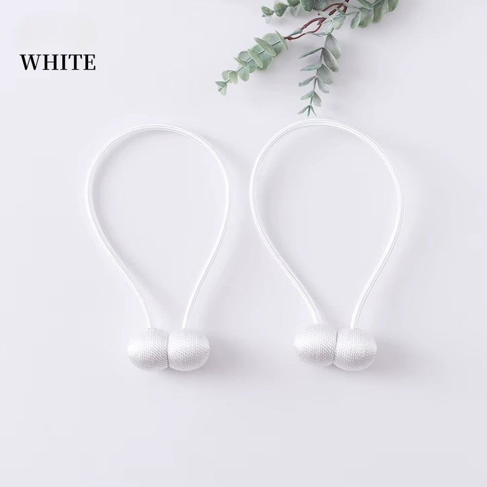 Elegant Magnetic Curtain Tiebacks – 2-Pack Decorative Polyester Buckle Clips for Effortless Style and Hold