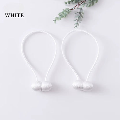 Elegant Magnetic Curtain Tiebacks – 2-Pack Decorative Polyester Buckle Clips for Effortless Style and Hold