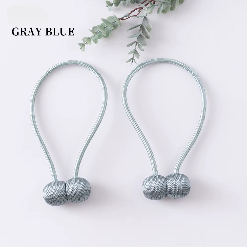 Elegant Magnetic Curtain Tiebacks – 2-Pack Decorative Polyester Buckle Clips for Effortless Style and Hold