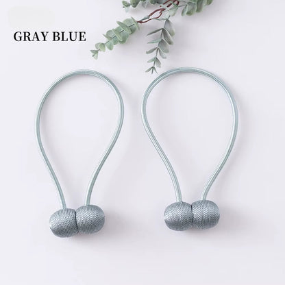 Elegant Magnetic Curtain Tiebacks – 2-Pack Decorative Polyester Buckle Clips for Effortless Style and Hold