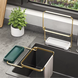 SinkNest™ Triangle Drain Rack – Hanging Strainer Basket with Suction Cups for Kitchen Waste, Fruits & Veggies